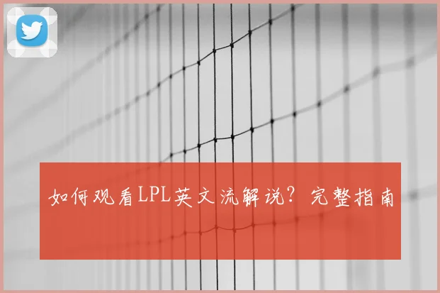 如何观看LPL英文流解说？完整指南